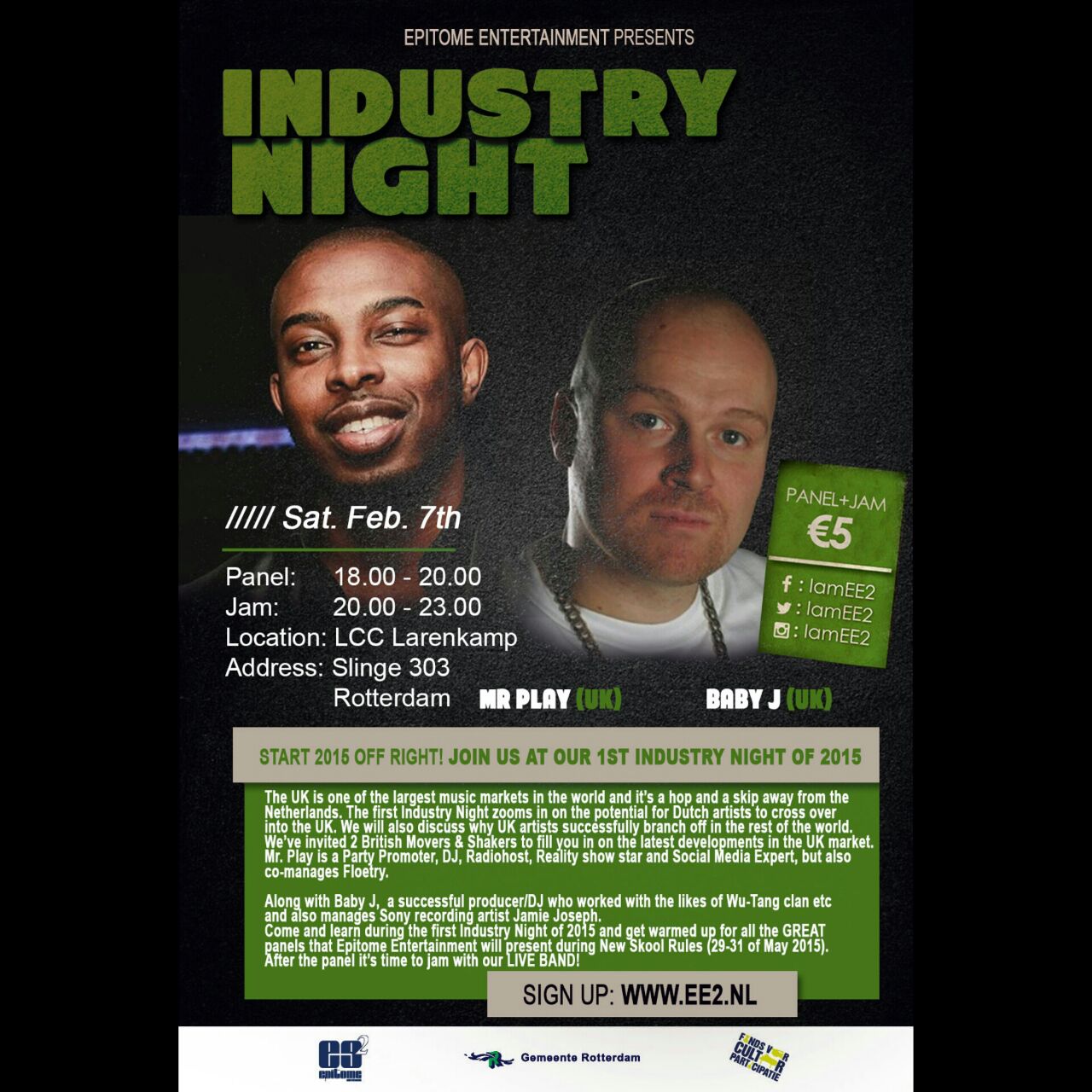 De eerste Industry Night van 2015 legt de nadruk op de Engelse Muziekscene